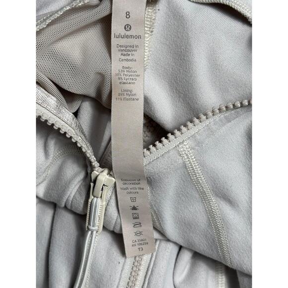 Lululemon Define Jacket Nulu Womens 8 White Opal Full Zip Athleisure *READ - Picture 3 of 9